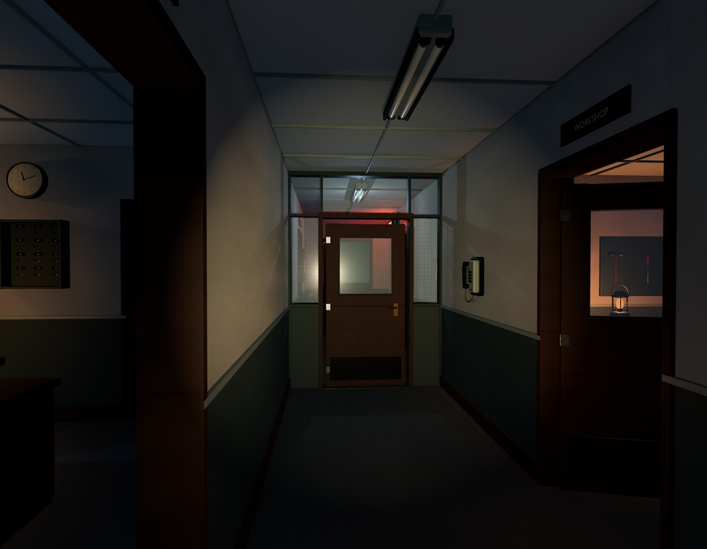 【無料版あり】ホラーマップ 管理棟 / Horror Facility【Unity・Godot・VCR】