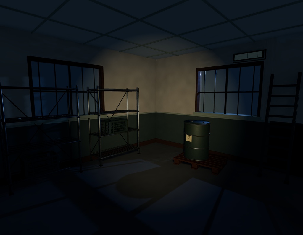 【無料版あり】ホラーマップ 管理棟 / Horror Facility【Unity・Godot・VCR】