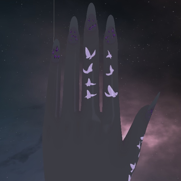 【舞夜向け】蝶モチーフ ネイル・タトゥーセット