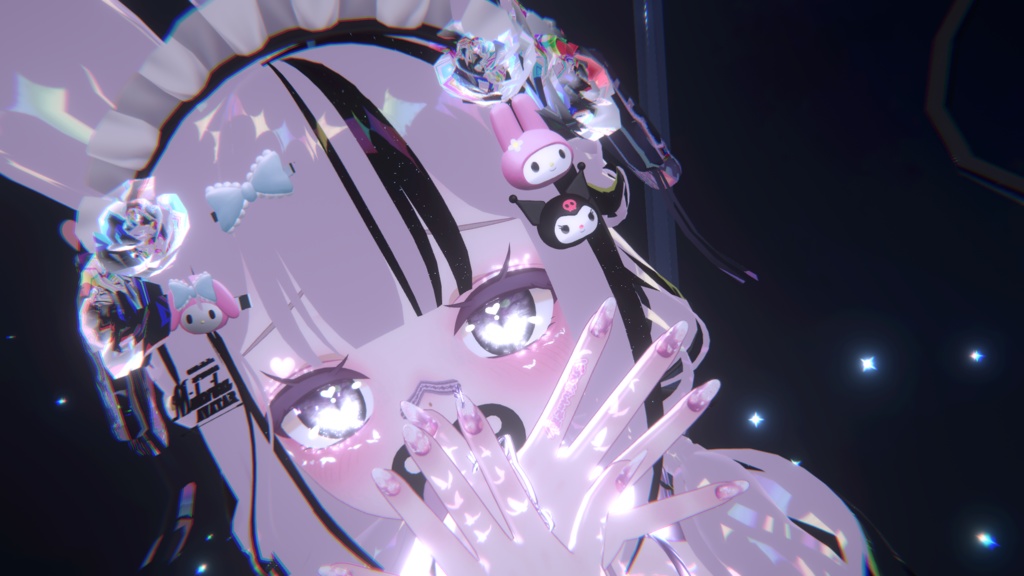 【舞夜向け】グラデフラワーネイル