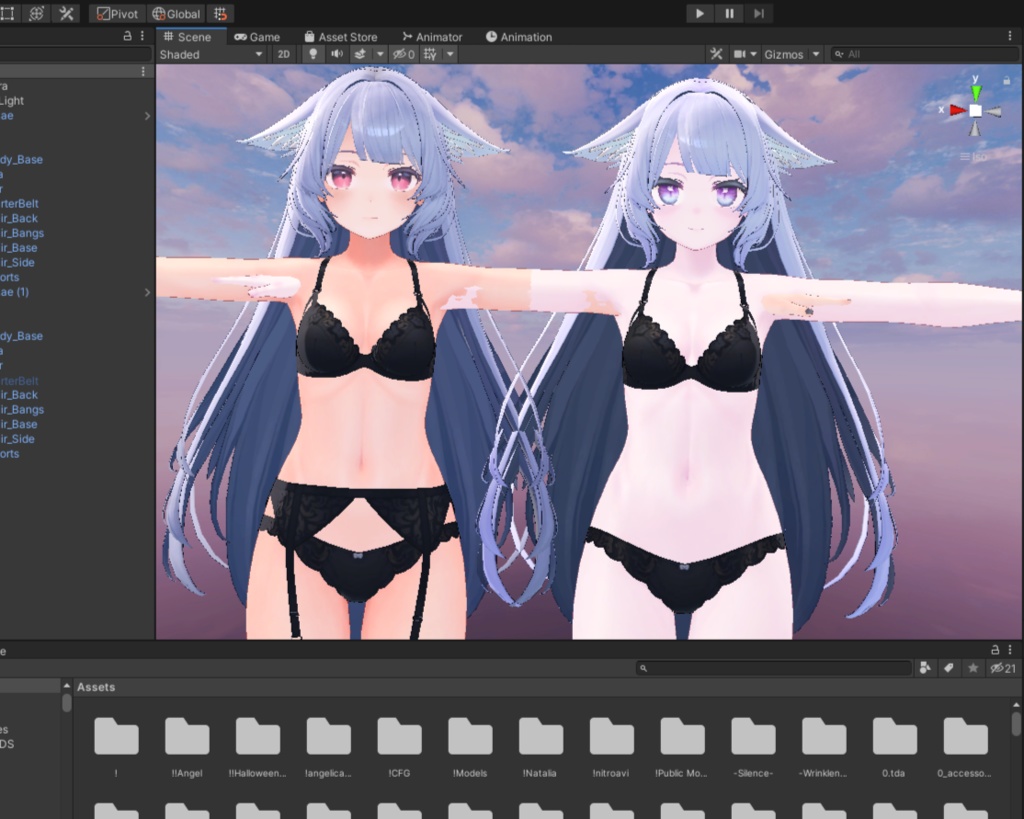 【桔梗向け】色素薄め肌テクスチャ