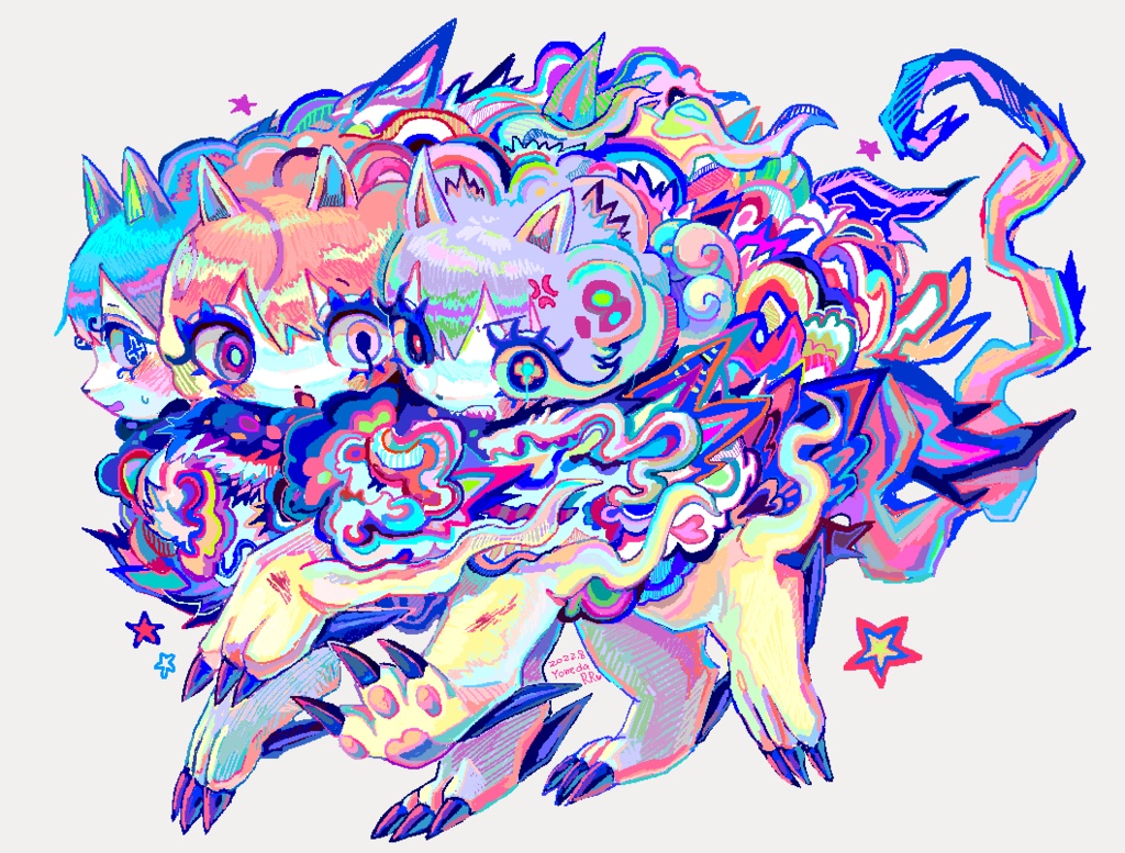 けるべろすギラギラステッカー