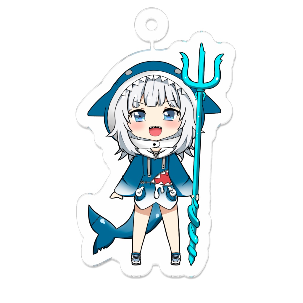 ホロライブ Gawr Gura Keychain アクリルキーホルダー