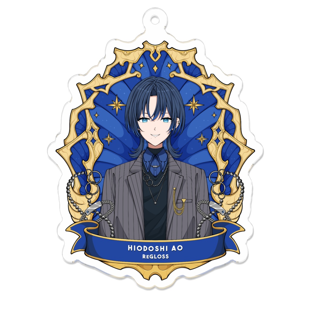 ホロライブ Hiodoshi Ao 火威青 Keychain カフカ アクリルキーホルダー