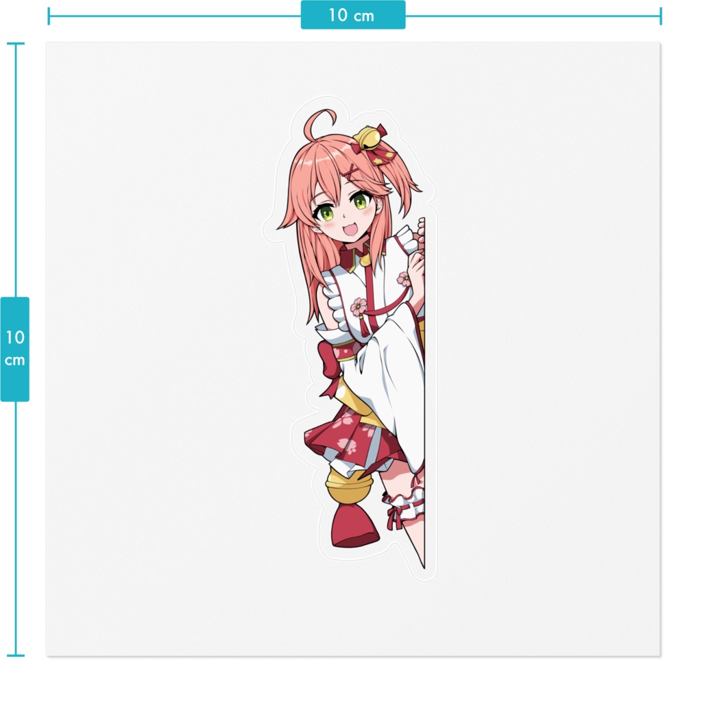 Sticker Peeking Sakura Miko さくらみこ Hololive