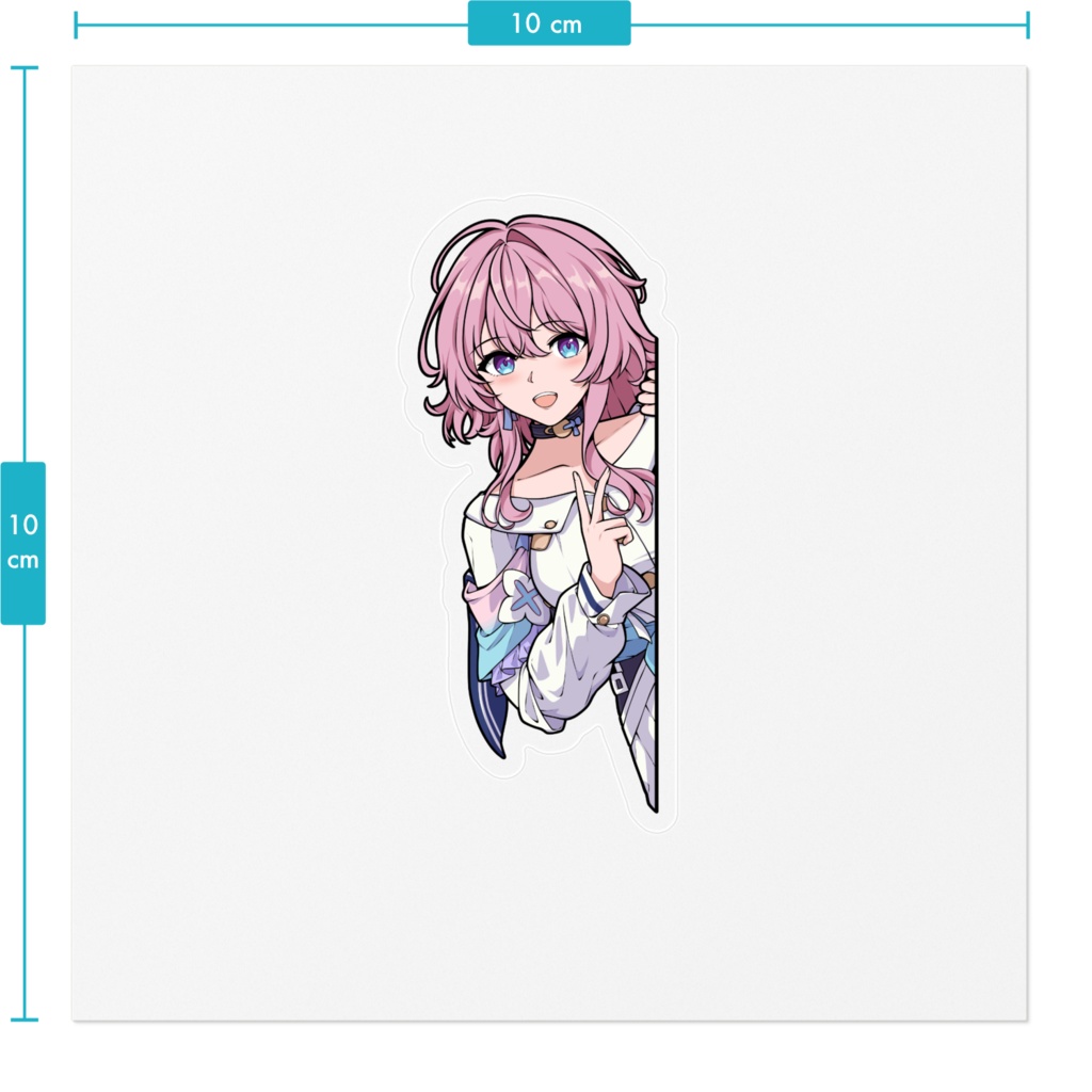 Sticker Peeking March 7th 三月なのか Honkai Star Rail