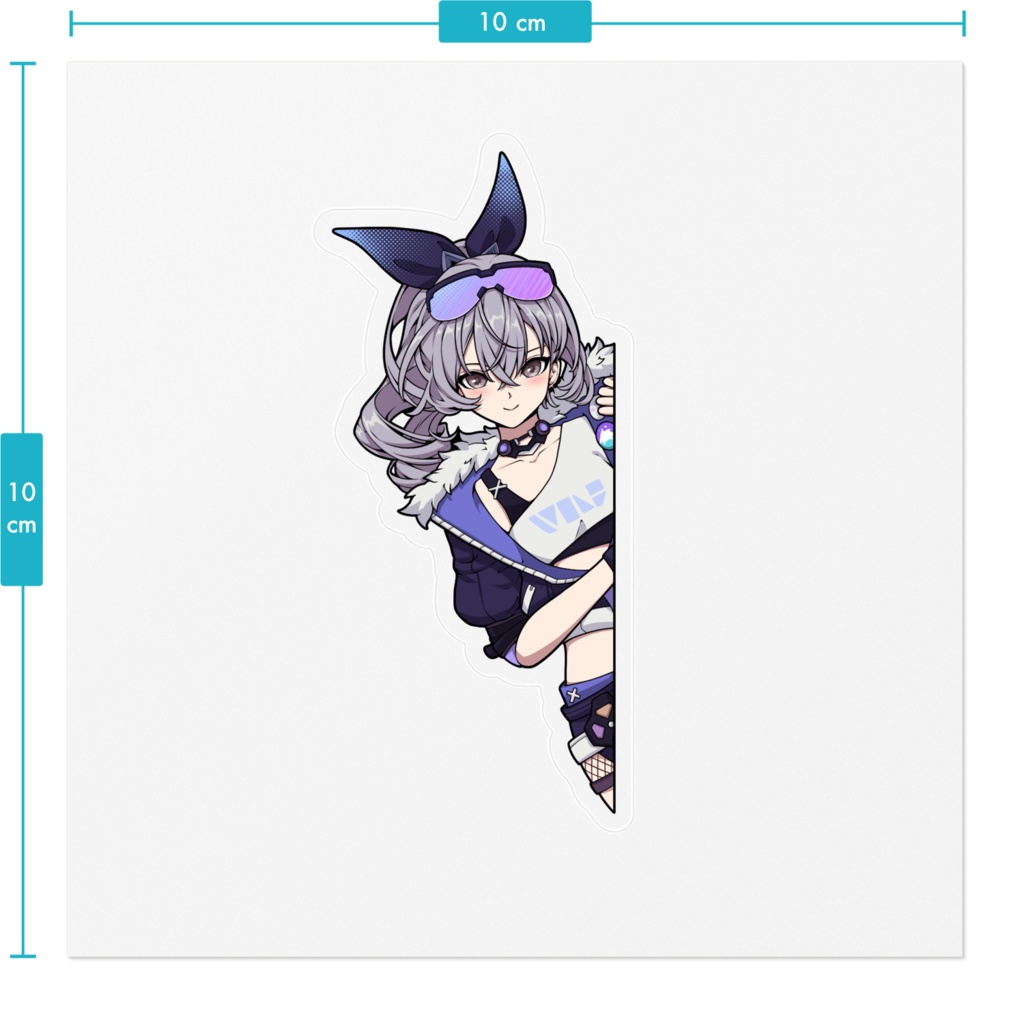 Sticker Peeking Silverwolf Honkai Star Rail