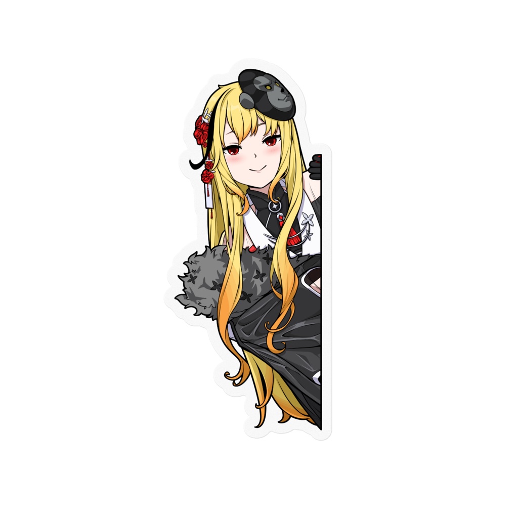 Sticker Peeking Kaela Kovalskia Kimono カエラ・コヴァルスキア Hololive