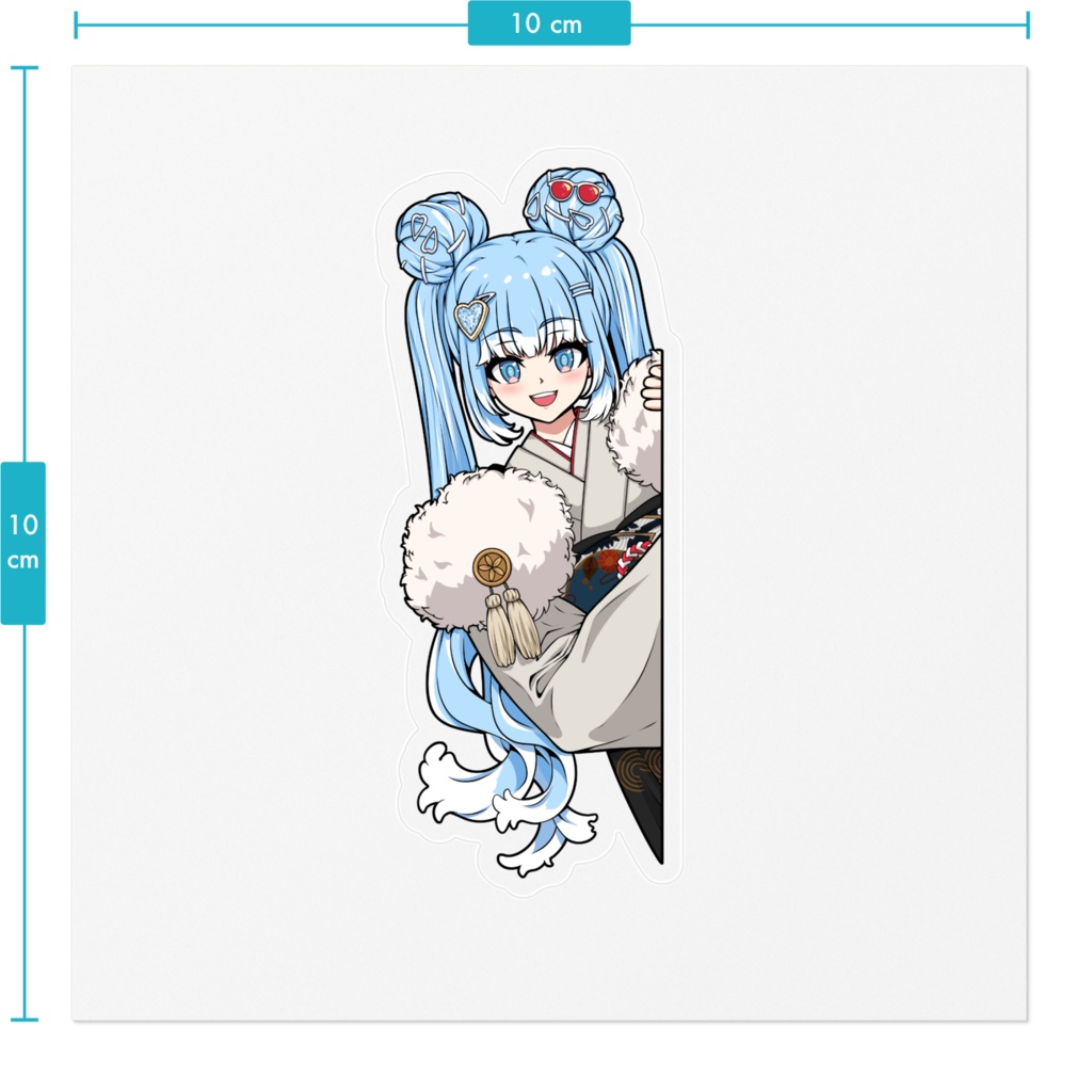 Sticker Peeking Kobo Kanaeru Kimono こぼ・かなえる Hololive