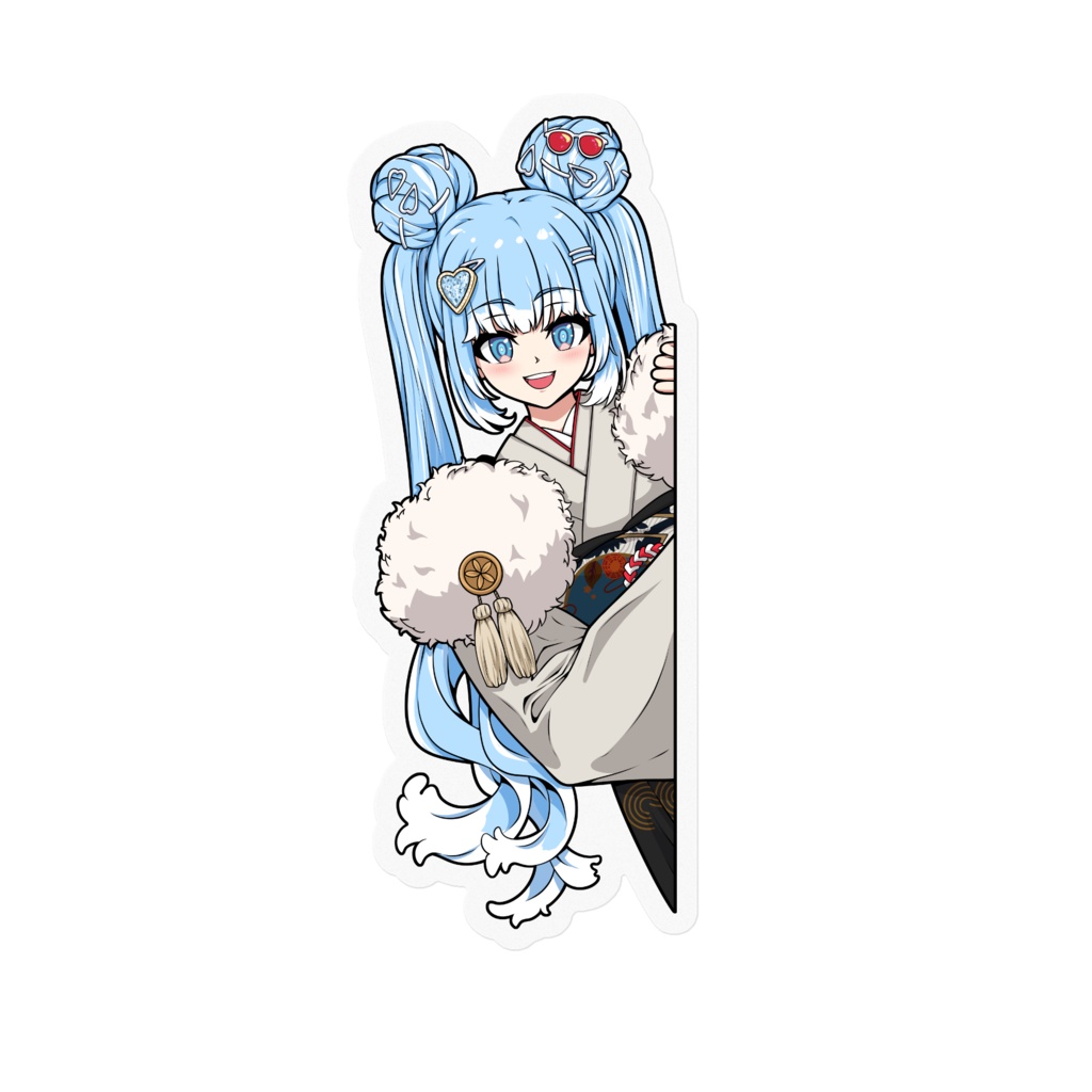 Sticker Peeking Kobo Kanaeru Kimono こぼ・かなえる Hololive