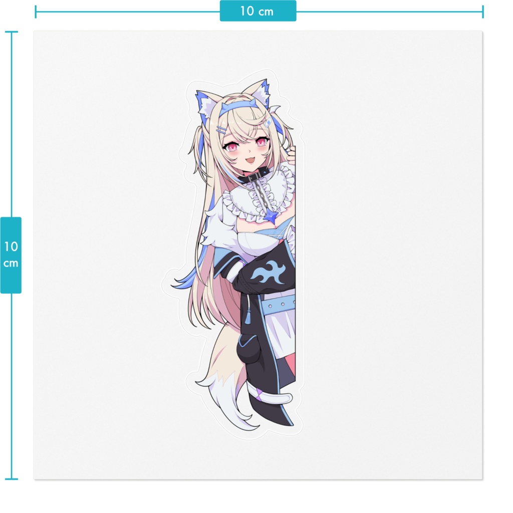 Sticker Peeking Fuwawa Abyssgard フワワ・アビスガード Hololive