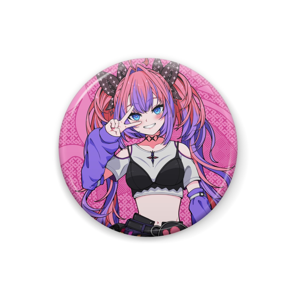 Kikirara Vivi 綺々羅々ヴィヴィ Hololive Can Badge
