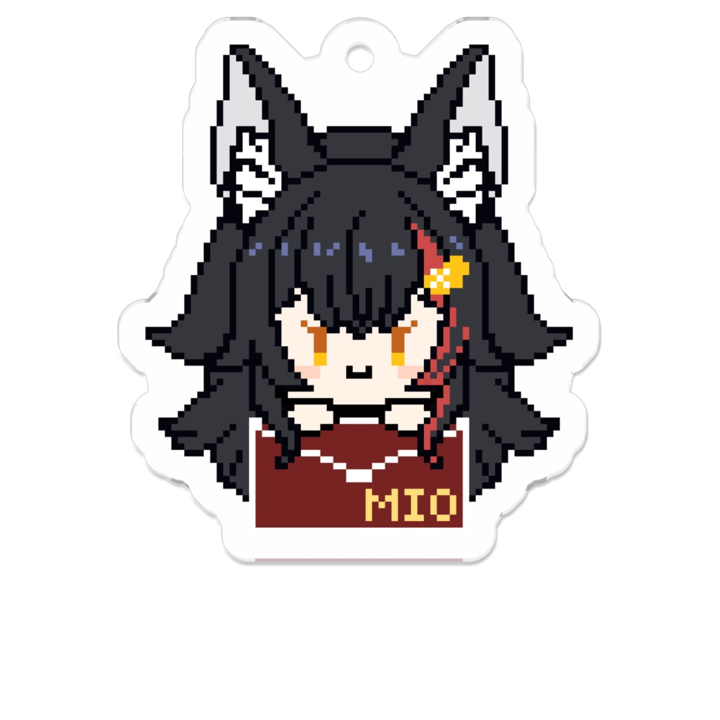 ホロライブ Ookami Mio Pixel ver. アクリルキーホルダー Hololive Gamers