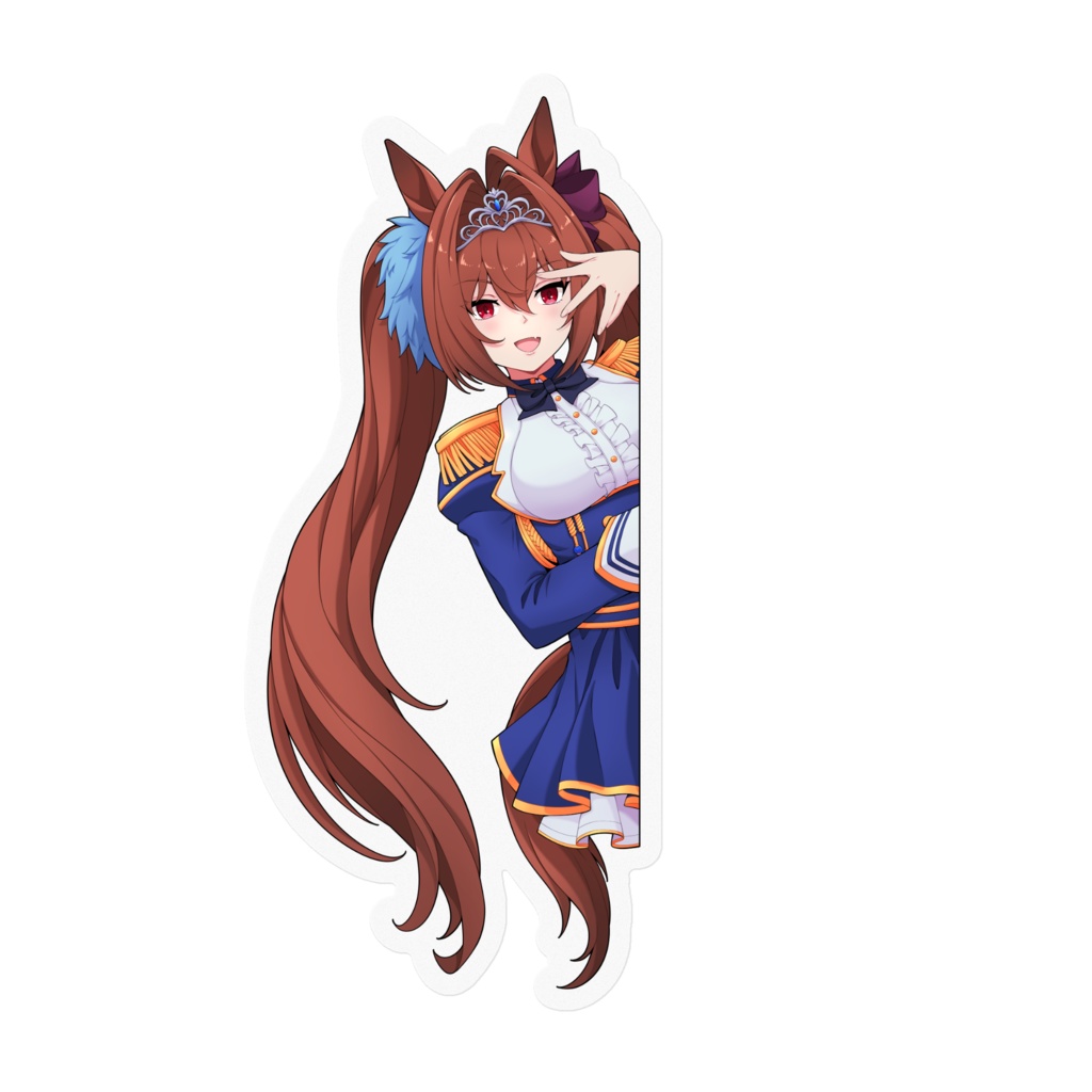 Sticker Peeking Daiwa Scarlet ダイワスカーレット Uma Musume Pretty Derby ウマ娘 プリティーダービー