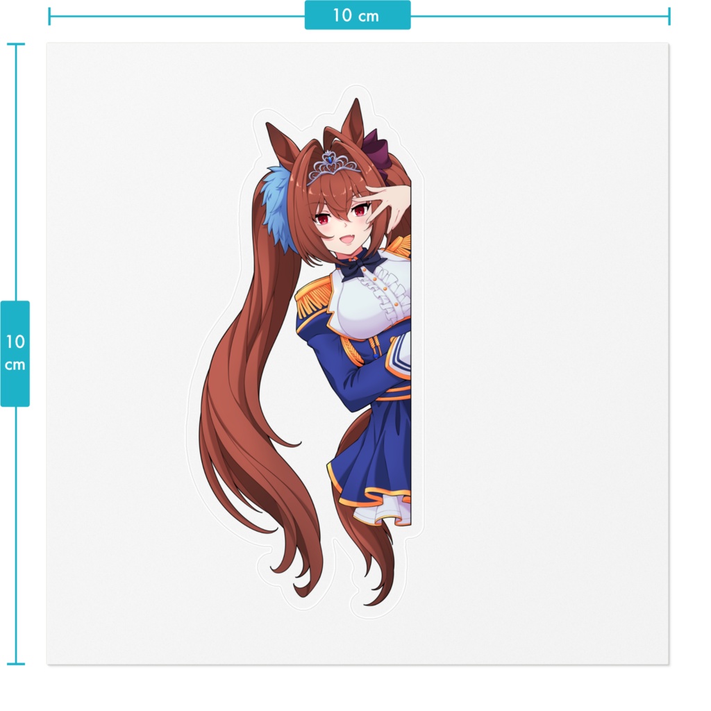 Sticker Peeking Daiwa Scarlet ダイワスカーレット Uma Musume Pretty Derby ウマ娘 プリティーダービー