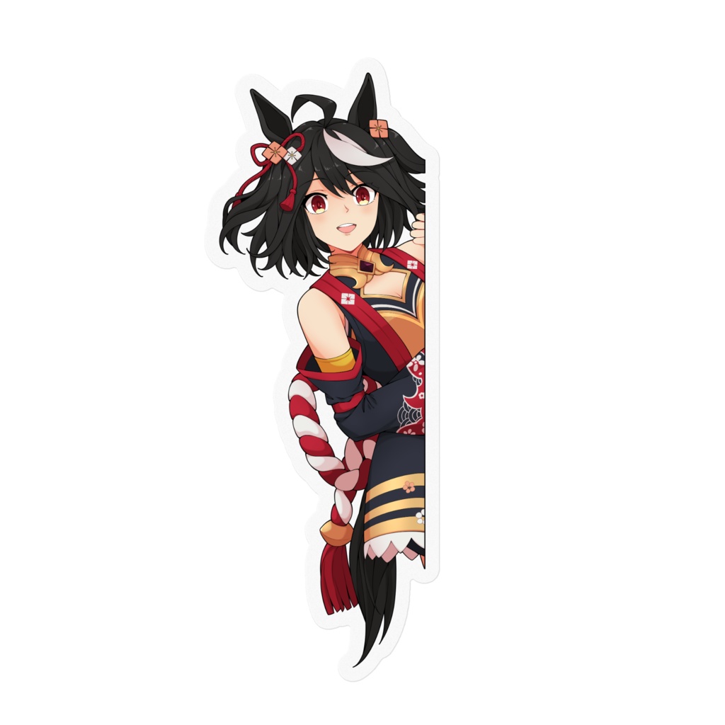 Sticker Peeking Kitasan Black キタサンブラック Uma Musume ウマ娘 プリティーダービー