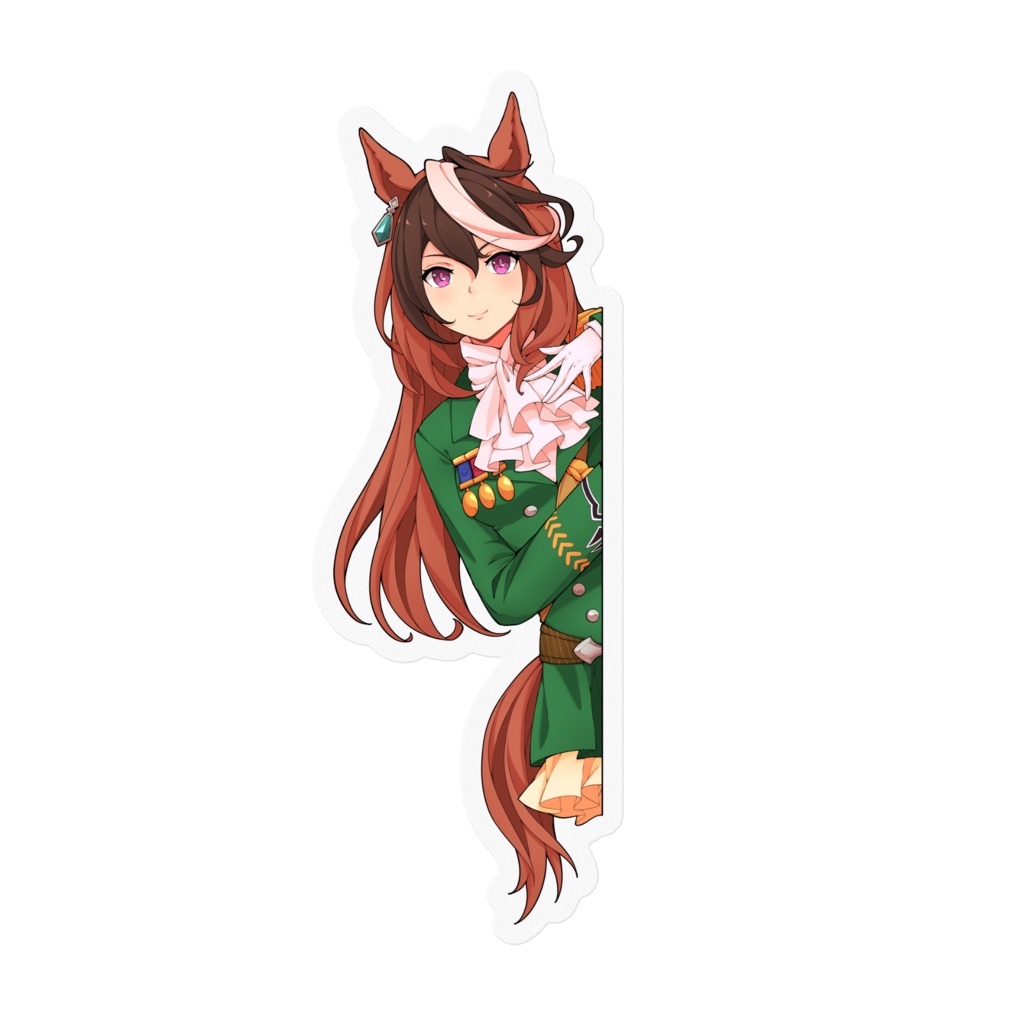 Sticker Peeking Symboli Rudolf シンボリルドルフ Uma Musume ウマ娘 プリティーダービー