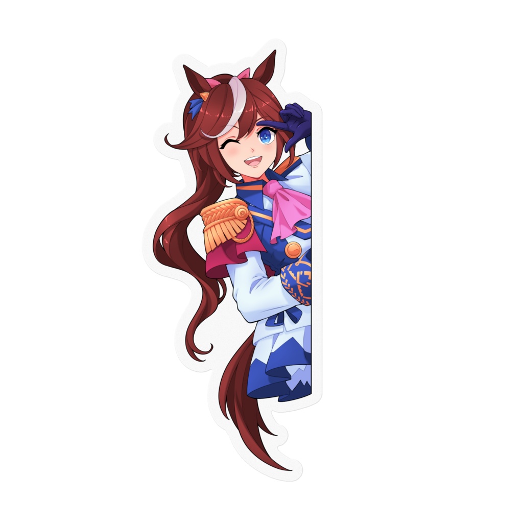 Sticker Peeking Tokai Teio トウカイテイオー Uma Musume ウマ娘 プリティーダービー