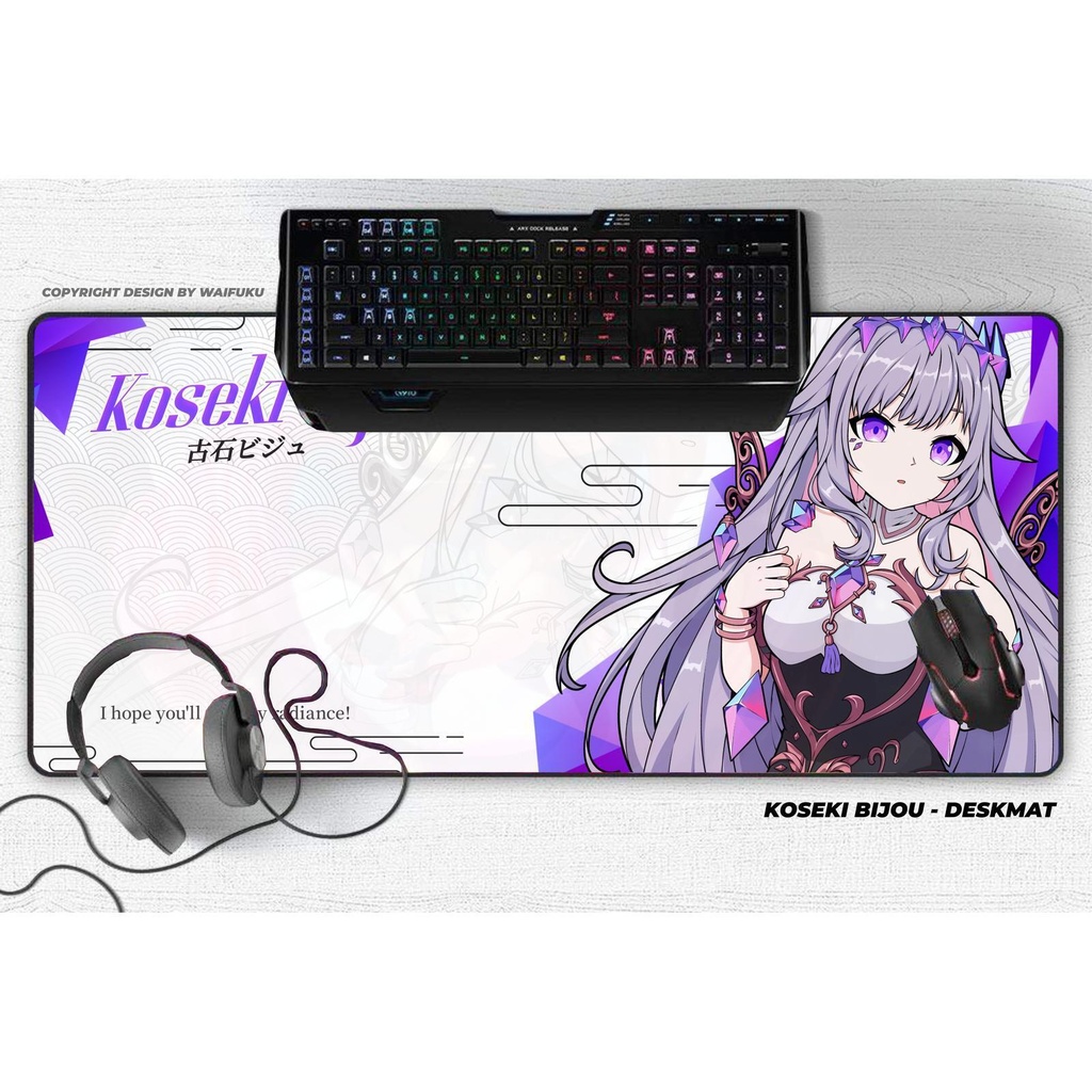 Hololive 古石ビジュ― Koseki Bijou Deskmat マウスパッド Mouse Pad