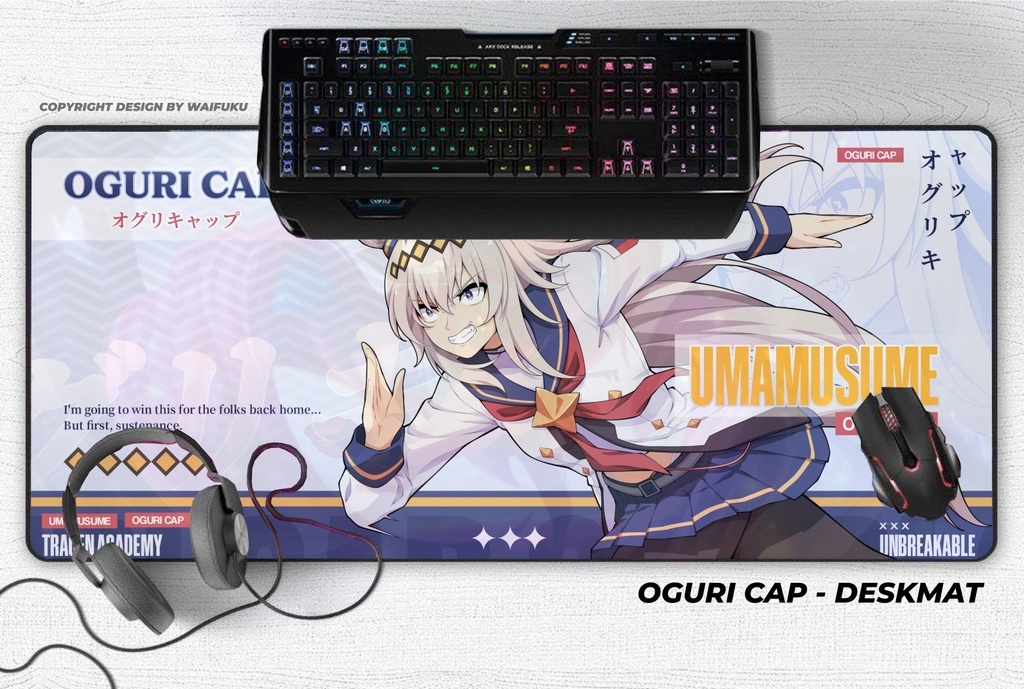 ウマ娘 シンデレラグレイ Uma Musume Cinderella Gray オグリキャップ Oguri Cap Deskmat マウスパッド Mouse Pad
