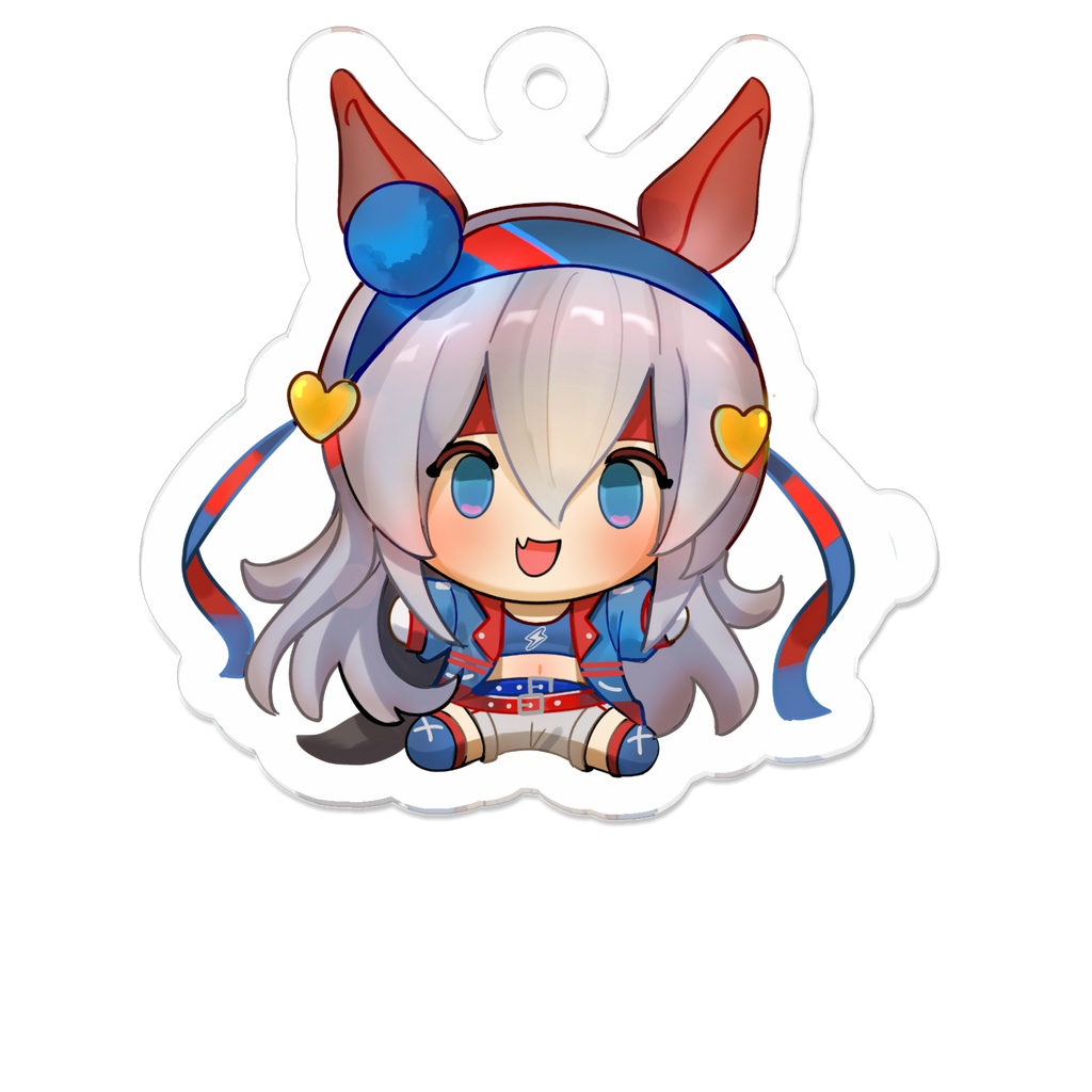 Tamamo Cross タマモクロス Keychain Plushie アクリルキーホルダー Uma Musume Pretty Derby