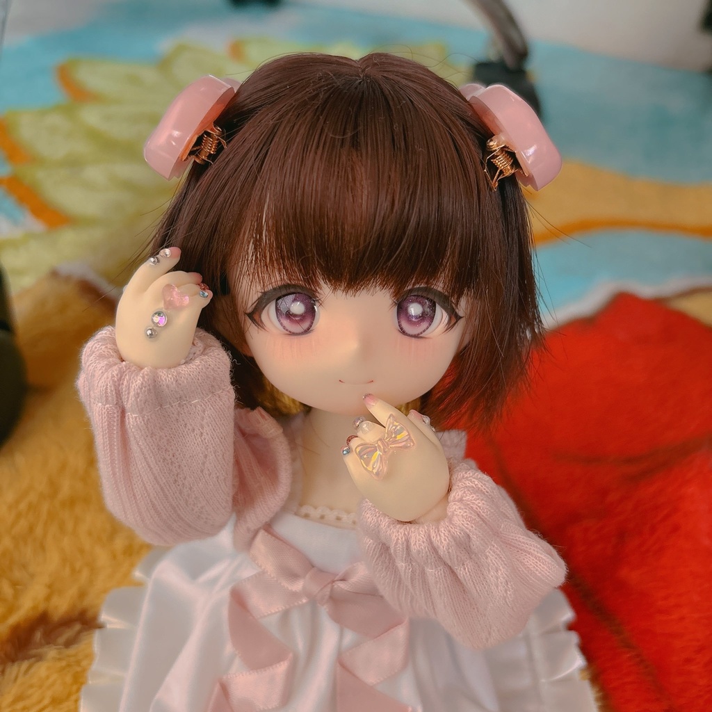 えんじぇるヘアクリップ໒꒱·゚ きらきらピンク