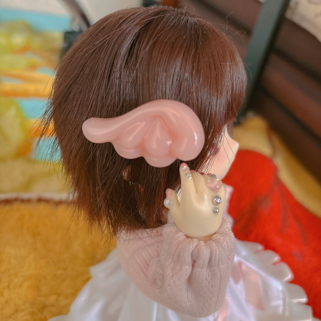 えんじぇるヘアクリップ໒꒱·゚ きらきらピンク