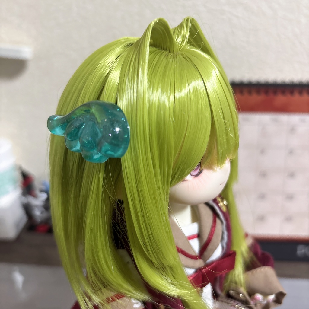 えんじぇる໒꒱·ﾟヘアクリップ　メロンソーダ