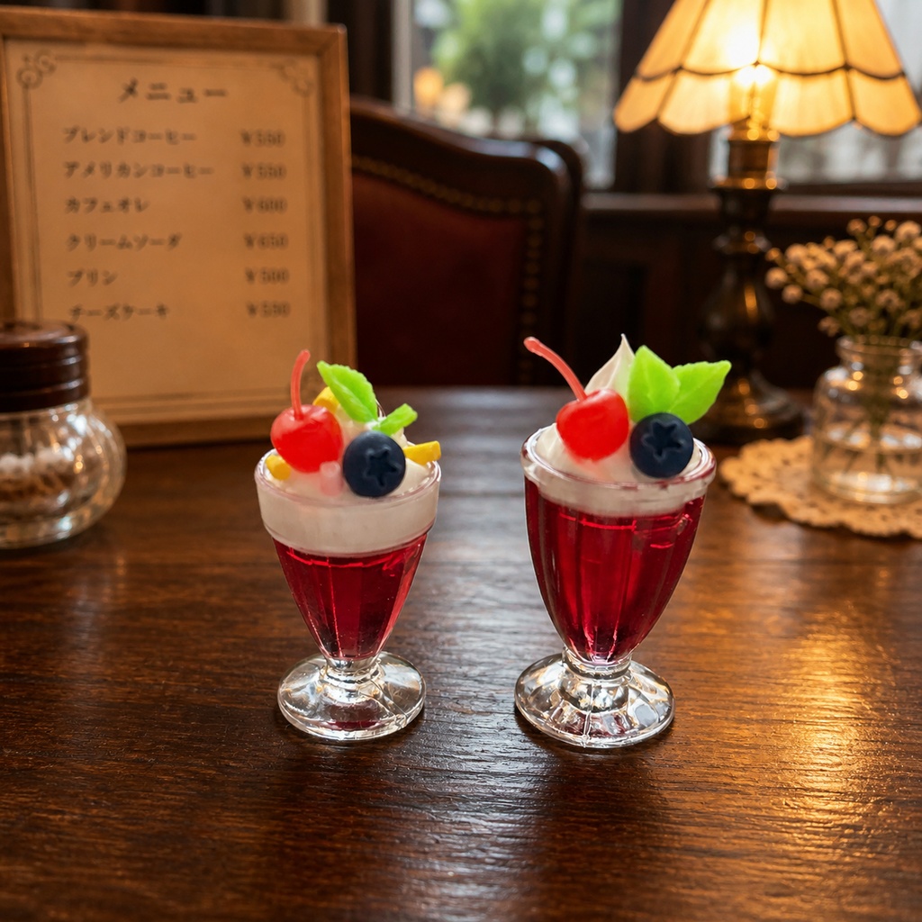 B品ラズベリー＆ブルーベリーゼリーのミニチュア