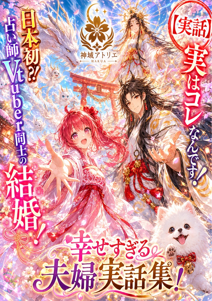 【サンプル】神域アトリエ　実はコレ、実話なんです！日本初⁈占い師Vtuber同士の結婚！　
