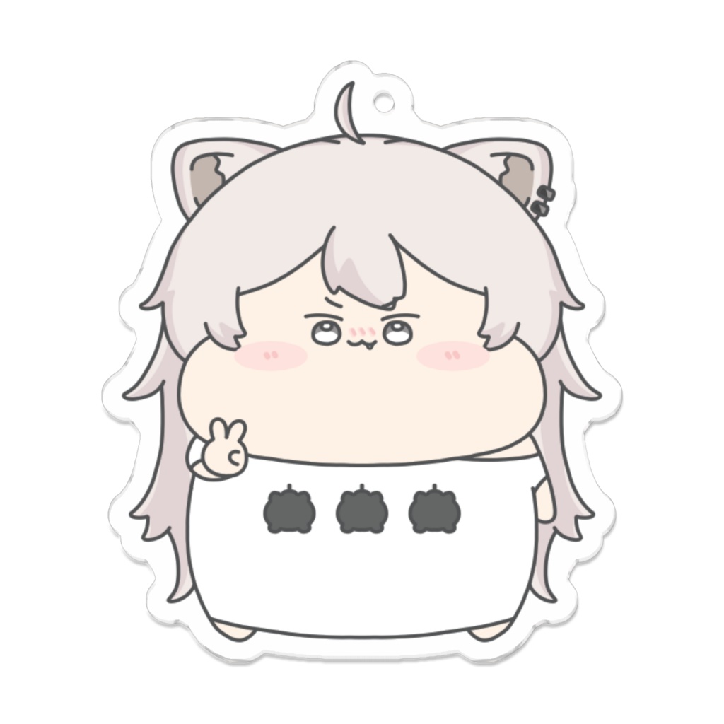 【非公式】もちもちししろん(ピースver) アクリルキーホルダー