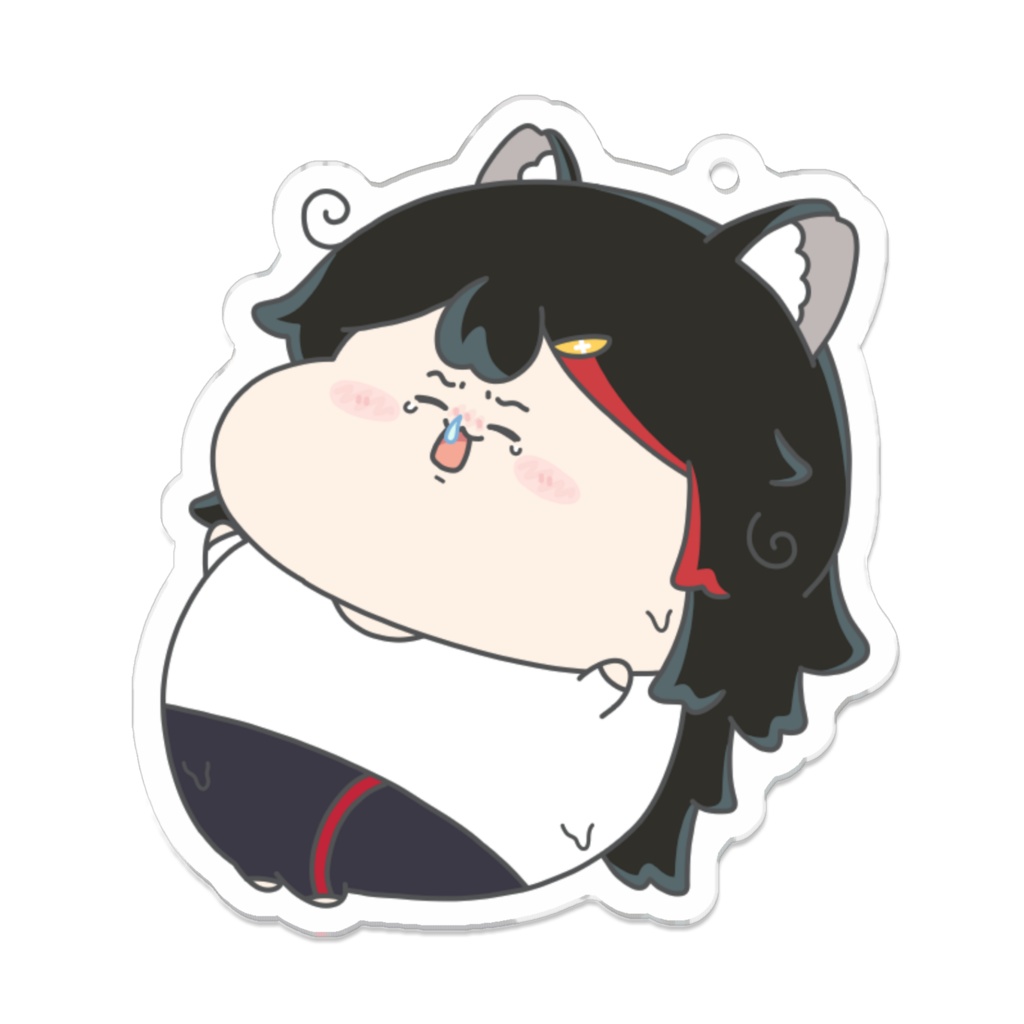 【非公式】もちもち鼻水ミオしゃ(号泣ver) アクリルキーホルダー