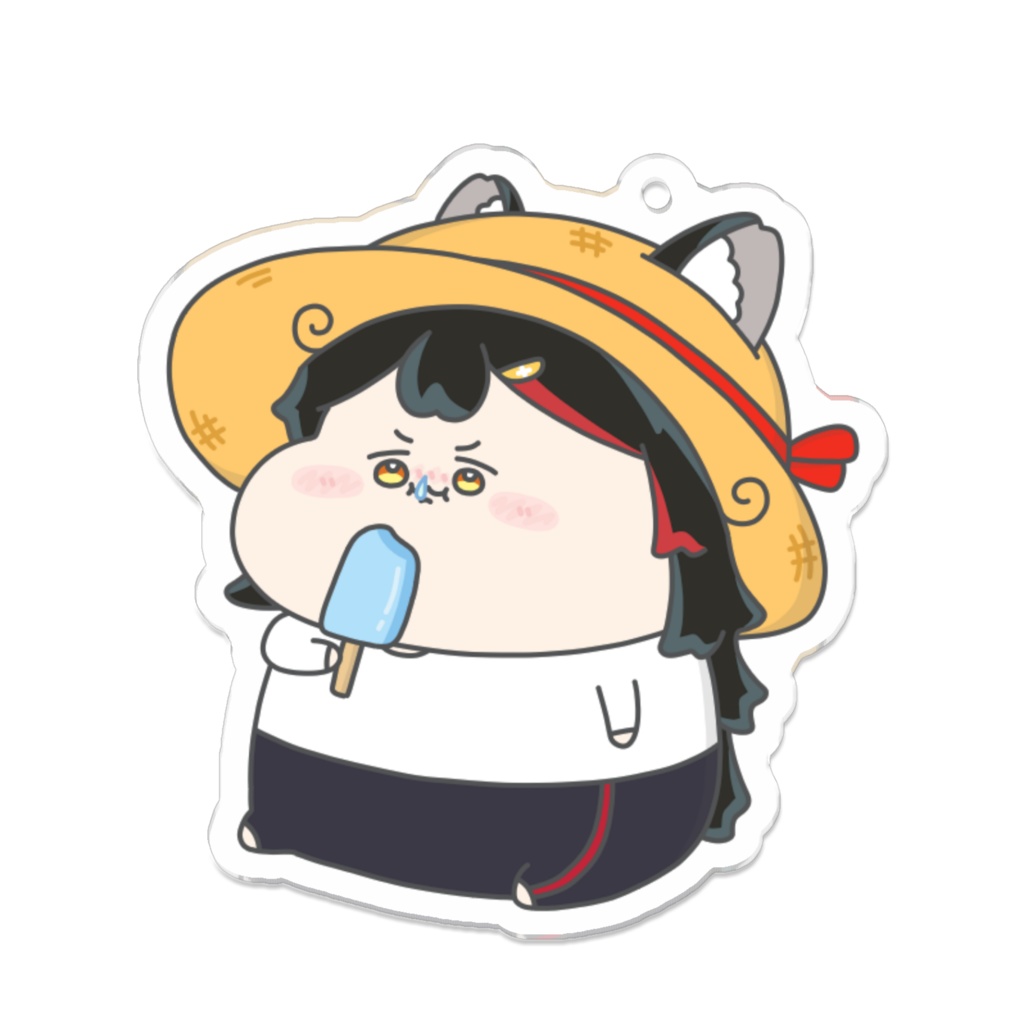 【非公式】もちもち鼻水ミオしゃ(アイスver) アクリルキーホルダー