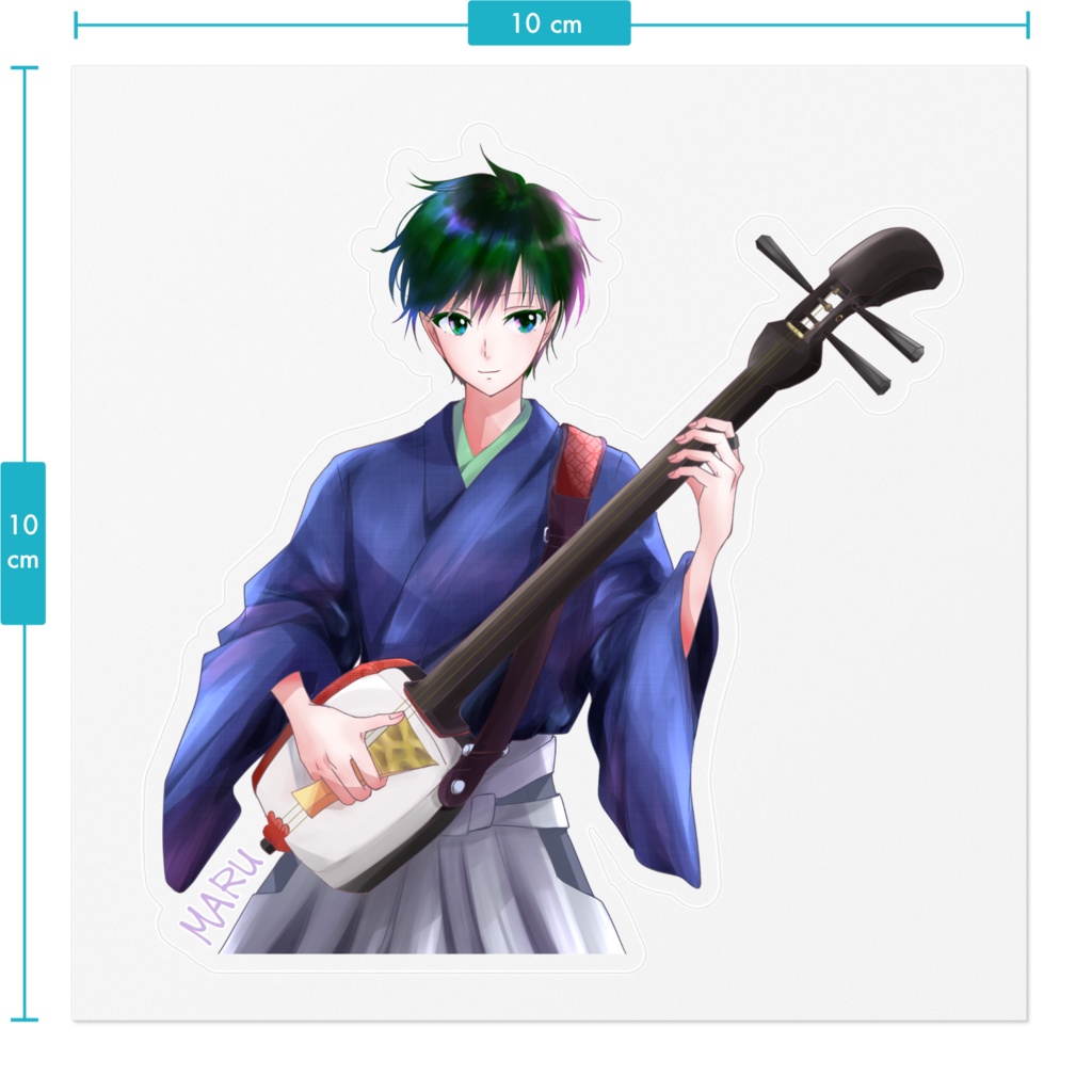 ステッカー(クリア) - 100 x 100 (mm) (シンヤ)