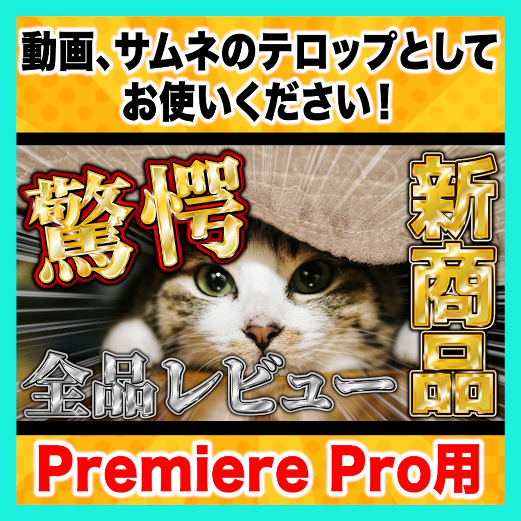 【Premiere Pro】金銀テロップスタイル10種セット