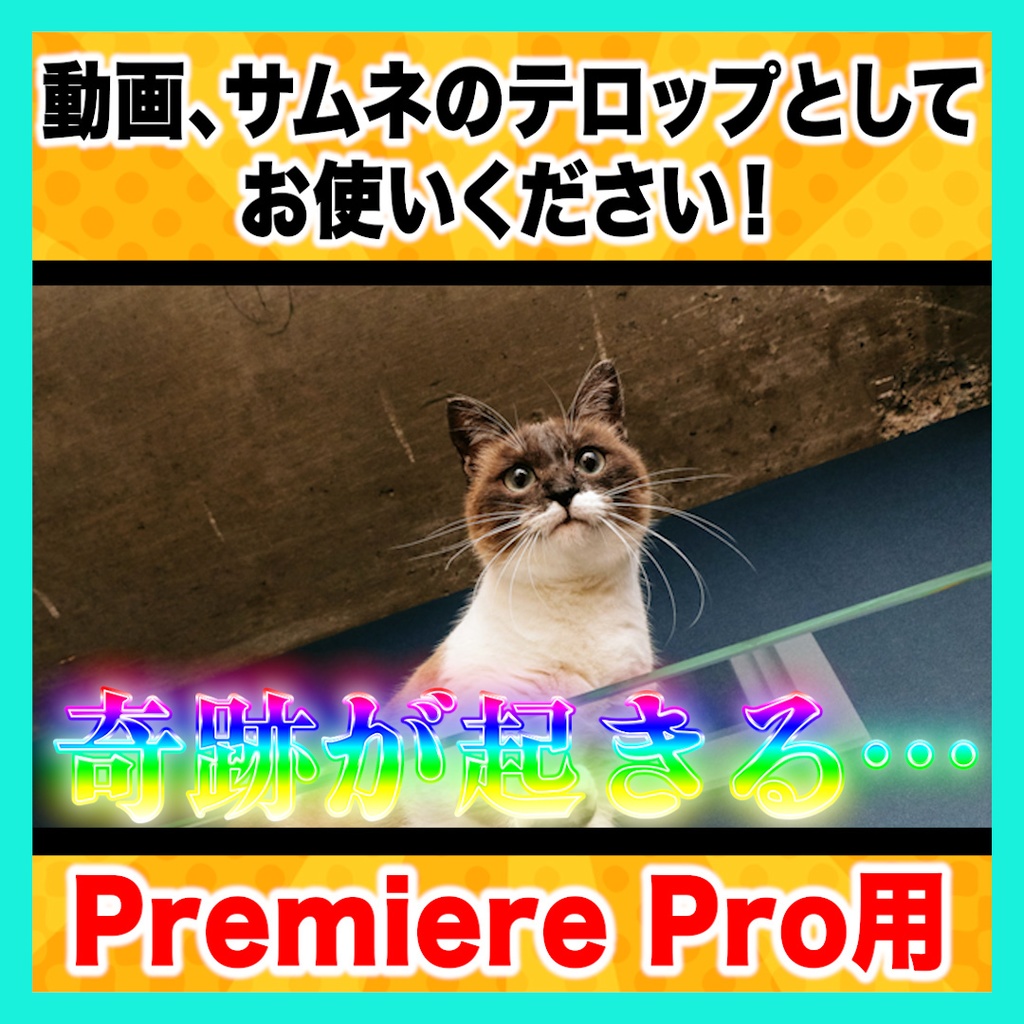【Premiere Pro】虹色テロップスタイル10種セット