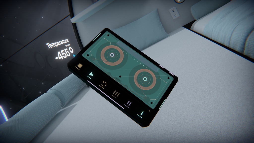 【VRChat/MA対応】Neon Beat Cassette Player|フレンドと触って遊べるカセットプレイヤーギミック