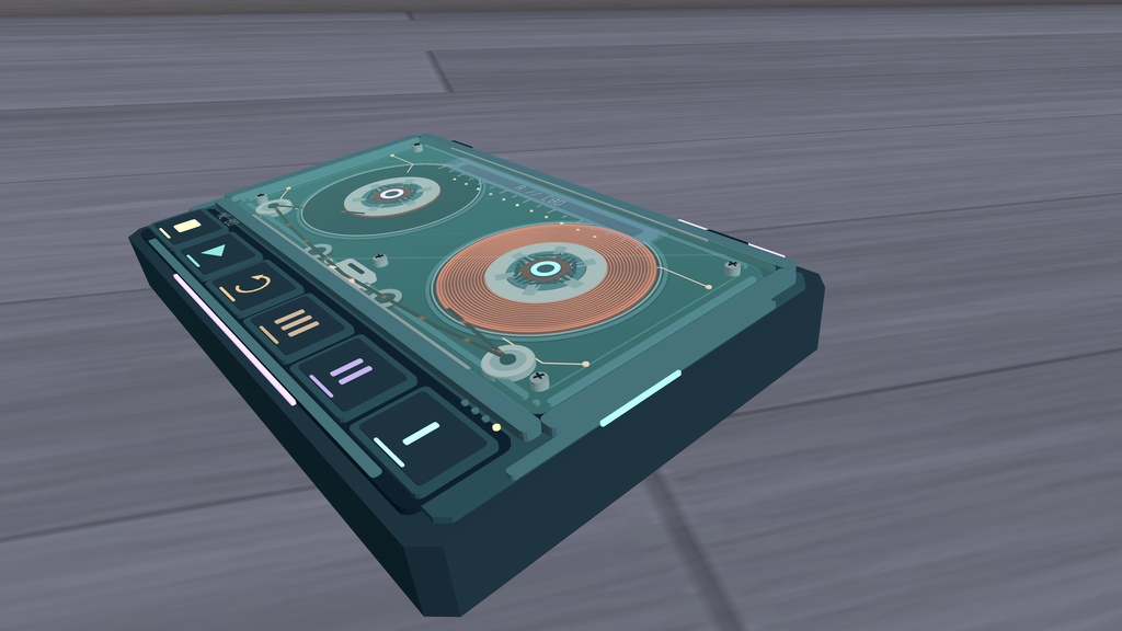 【VRChat/MA対応】Neon Beat Cassette Player|フレンドと触って遊べるカセットプレイヤーギミック