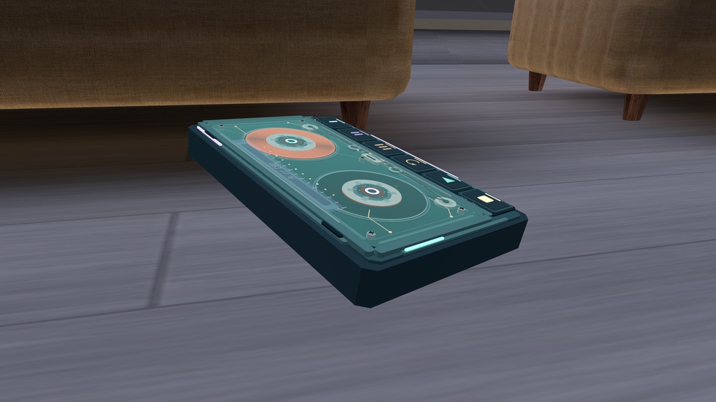 【VRChat/MA対応】Neon Beat Cassette Player|フレンドと触って遊べるカセットプレイヤーギミック