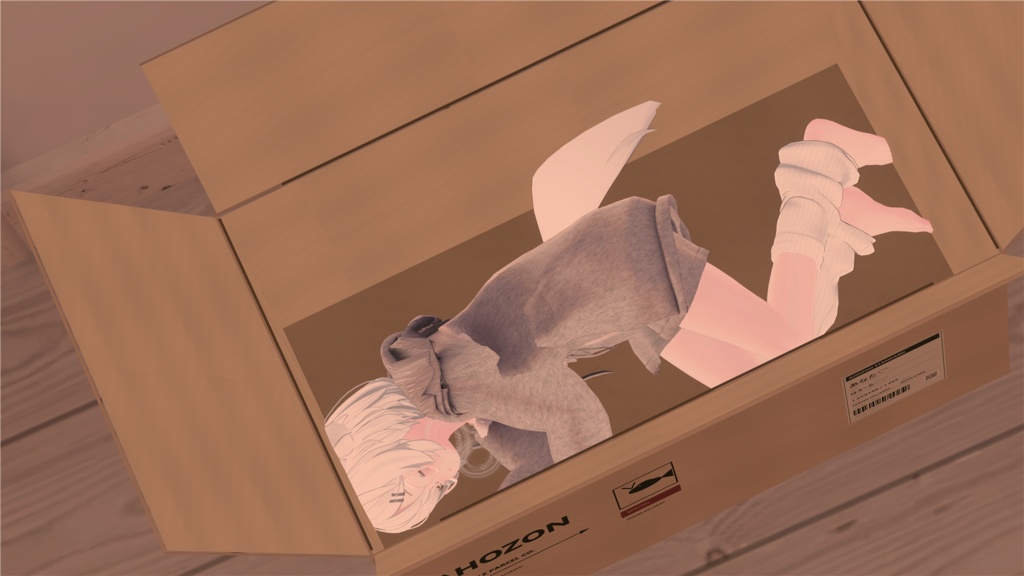 【VRChat/MA対応】AHOZON Delivery Box|触って開ける・置いて遊べる段ボールギミック