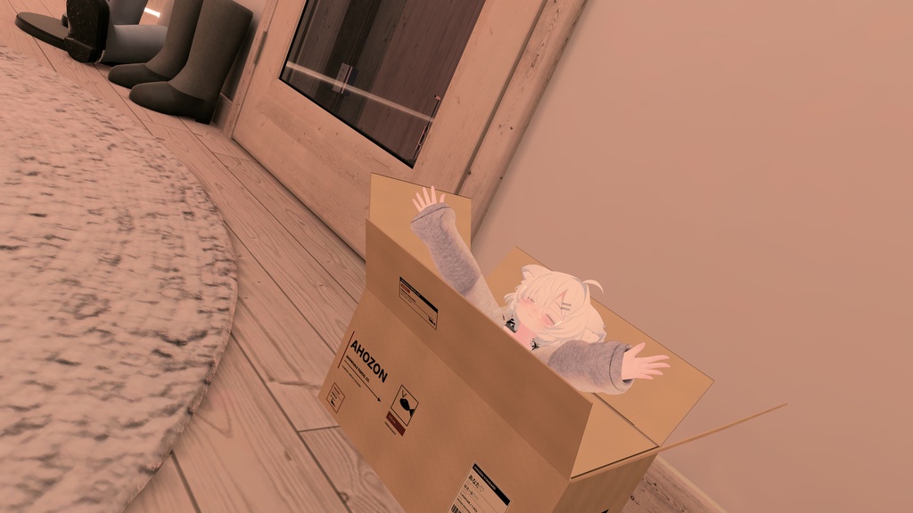 【VRChat／MA対応】AHOZON Delivery Box｜触って開ける・置いて遊べる段ボールギミック