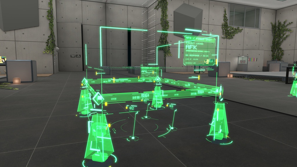 【VRChat/MA対応】Holographic Forensic Scene|AFKで周囲に展開するホログラム鑑識ギミック