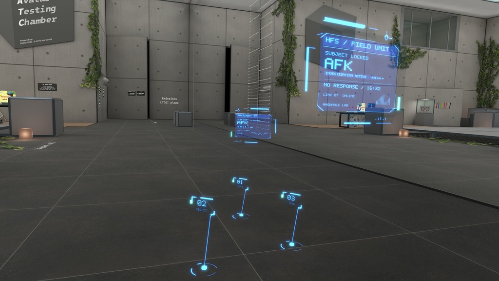 【VRChat/MA対応】Holographic Forensic Scene|AFKで周囲に展開するホログラム鑑識ギミック