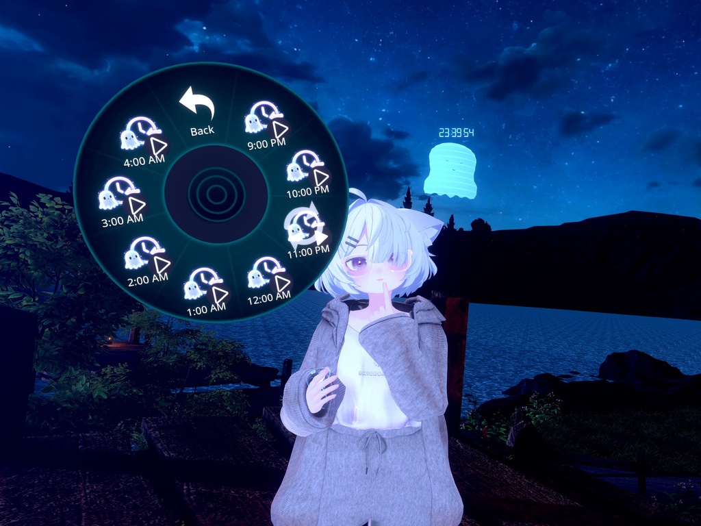 【VRChat/MA対応】リアルタイム時計付きの追従おばけ|The 3AM Visitor