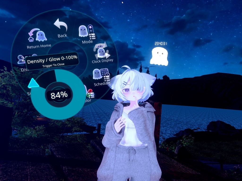 【VRChat/MA対応】リアルタイム時計付きの追従おばけ|The 3AM Visitor