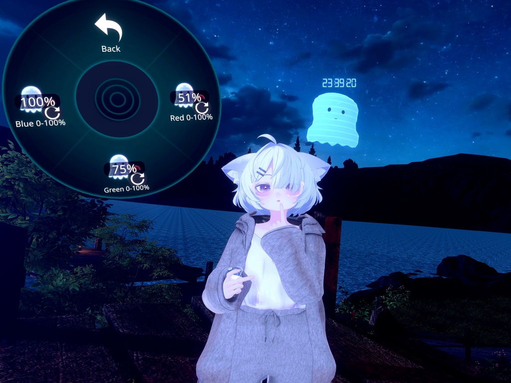 【VRChat/MA対応】リアルタイム時計付きの追従おばけ|The 3AM Visitor