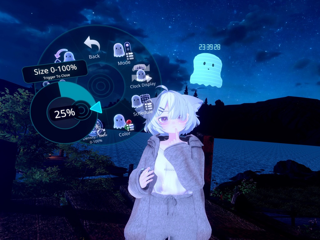 【VRChat/MA対応】リアルタイム時計付きの追従おばけ|The 3AM Visitor