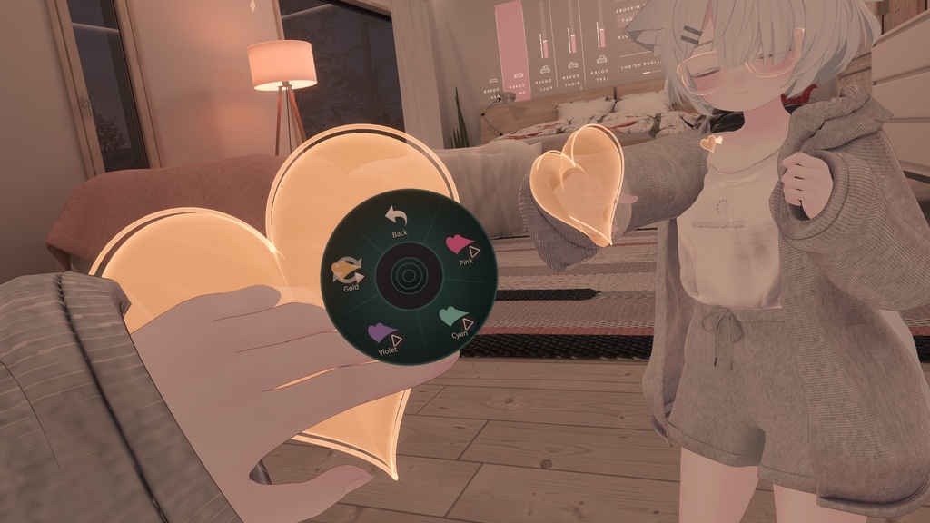 【VRChat PC/MA対応】HEART STRING|両手で引いて放つハートショットギミック