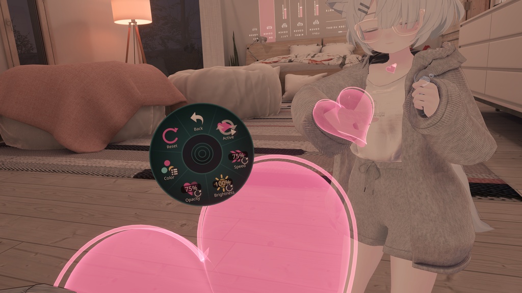 【VRChat PC/MA対応】HEART STRING|両手で引いて放つハートショットギミック