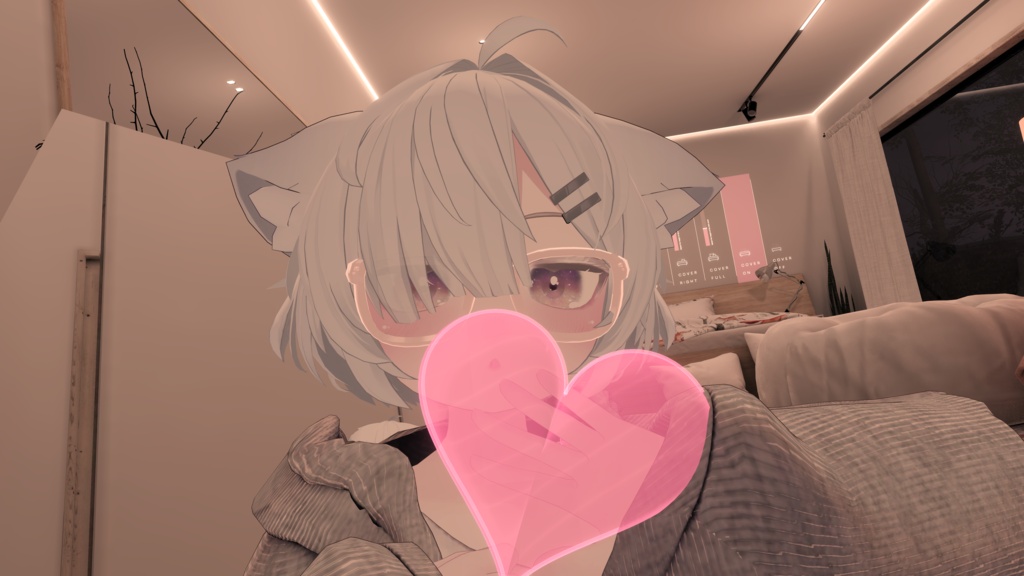 【VRChat PC/MA対応】HEART STRING|両手で引いて放つハートショットギミック